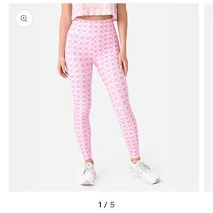 LoveShackFancy NWT Jutta leggings in rose petal - small